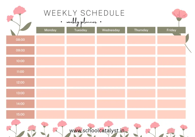 Class Schedule Template School Catalyst