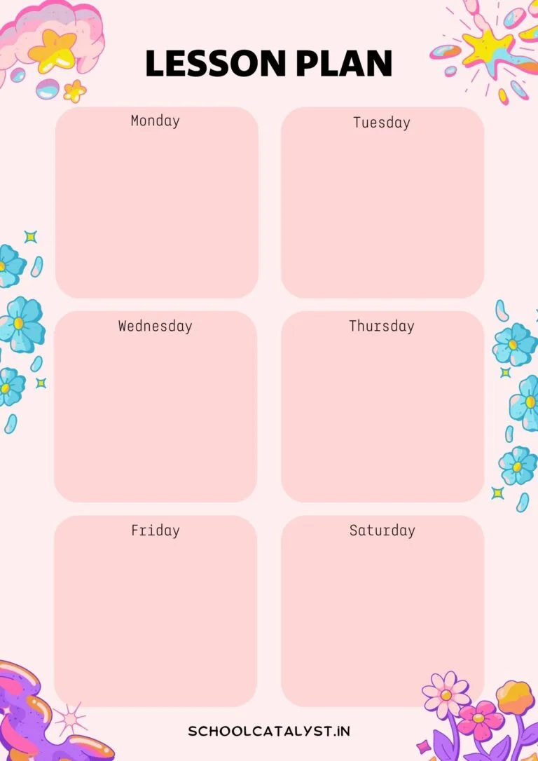 Lesson Plan template School Catalyst