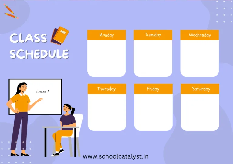 Class Schedule Template School Catalyst
