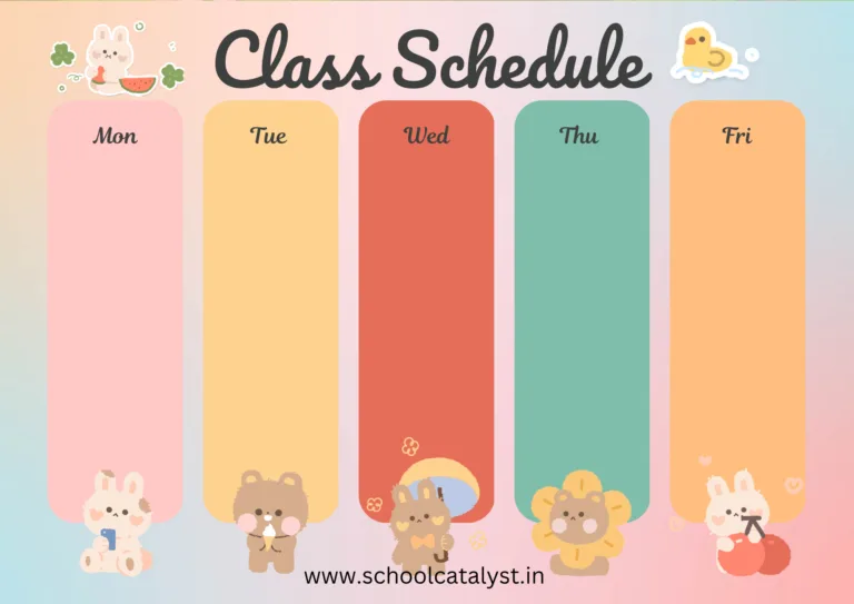 Class Schedule Template School Catalyst