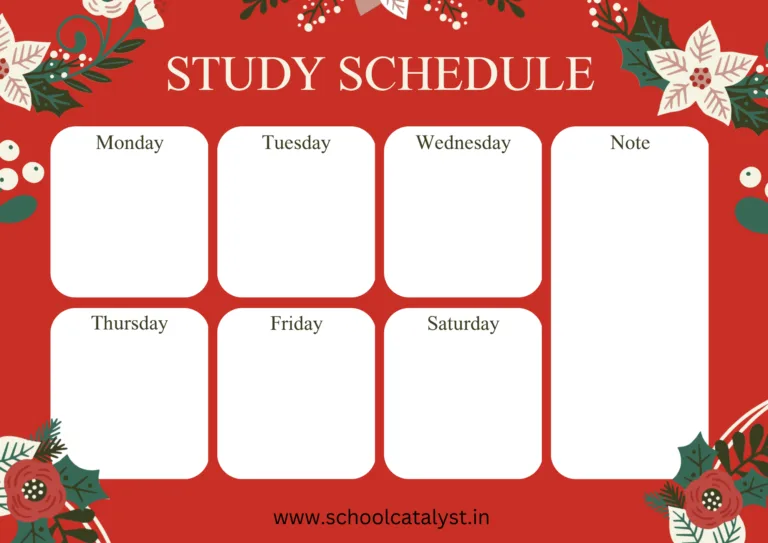 Class Schedule Template School Catalyst
