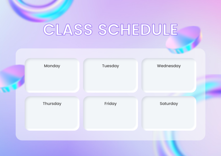 Class Schedule Template School Catalyst