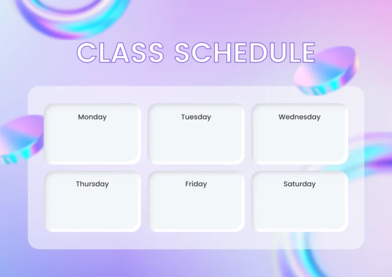 Class Schedule Template School Catalyst