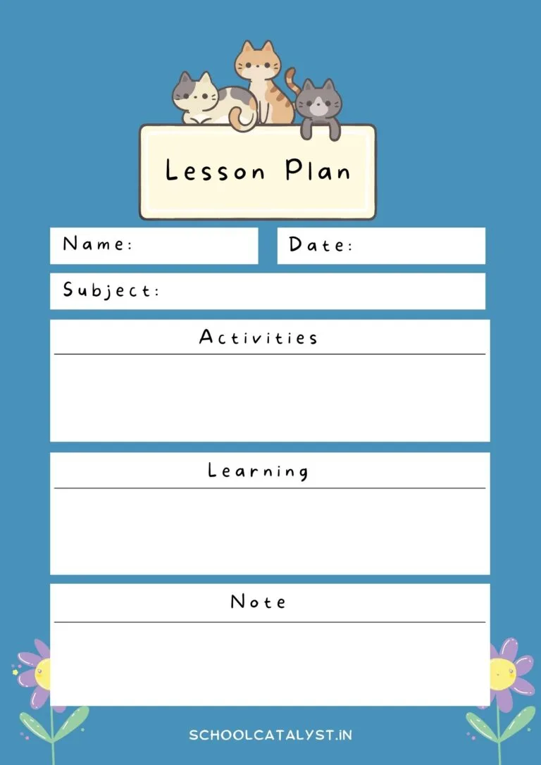 Lesson Plan template School Catalyst