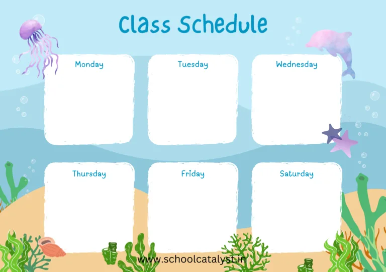Class Schedule Template School Catalyst