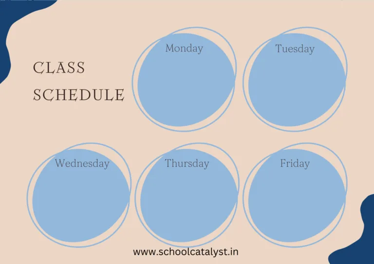 Class Schedule Template School Catalyst