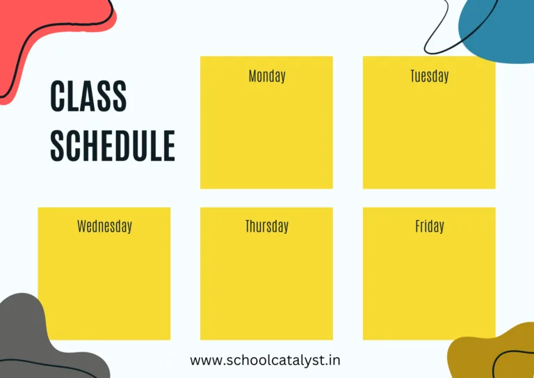 Class Schedule Template School Catalyst