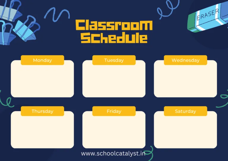 Class Schedule Template School Catalyst
