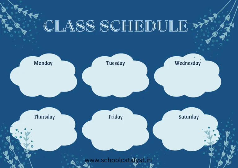 Class Schedule Template School Catalyst