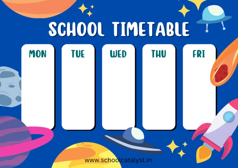 Class Schedule Template School Catalyst