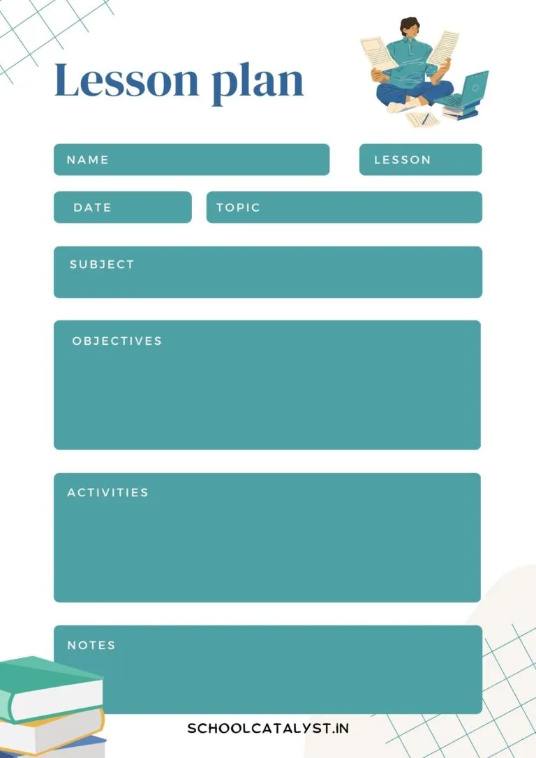 Lesson Plan template School Catalyst