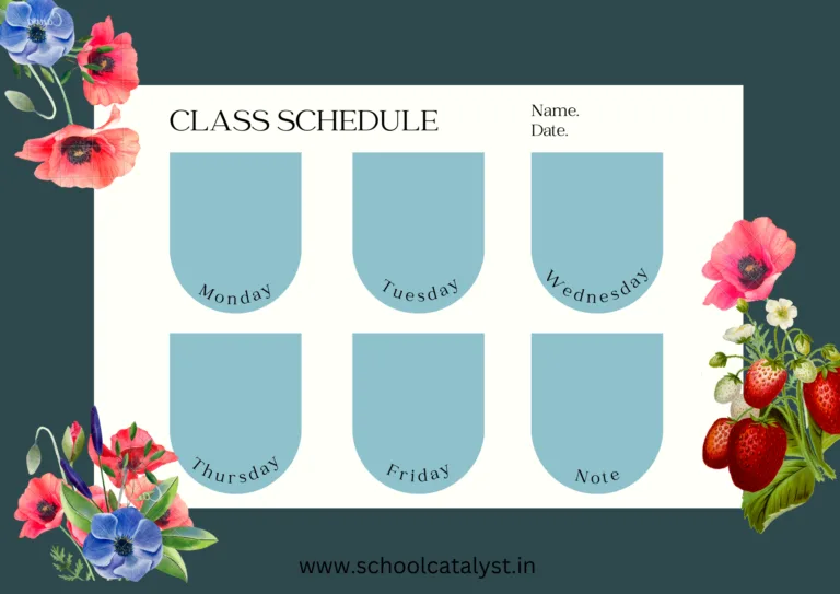 Class Schedule Template School Catalyst