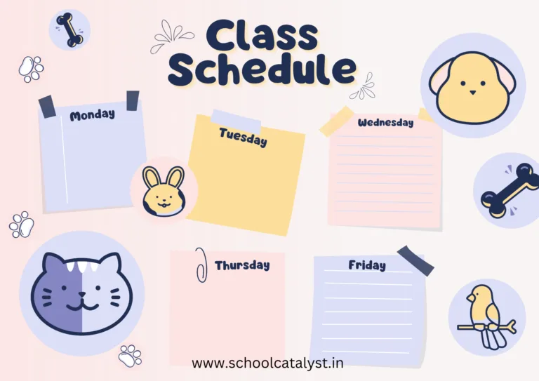 Class Schedule Template School Catalyst