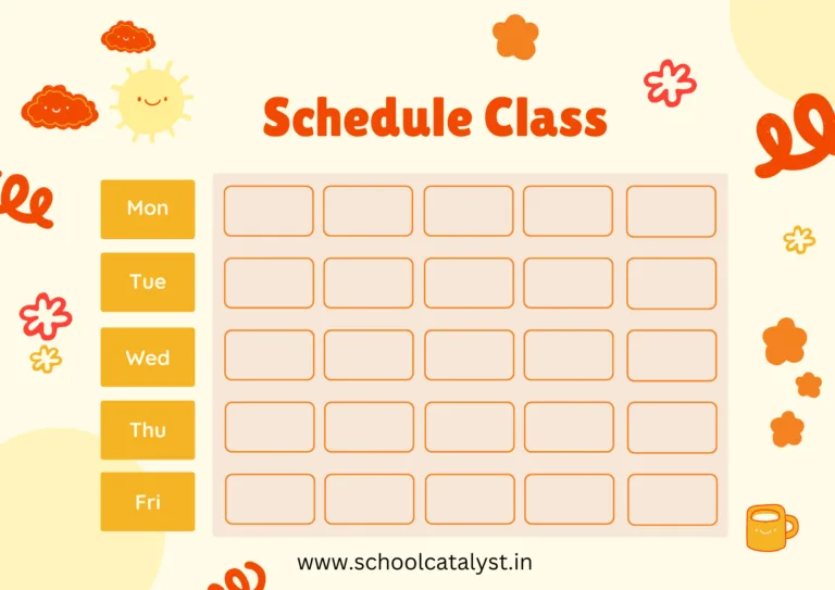 Class Schedule Template School Catalyst