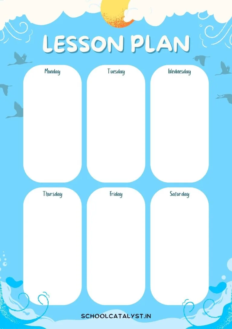 Lesson Plan template School Catalyst