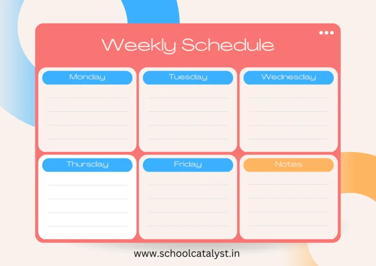 Class Schedule Template School Catalyst