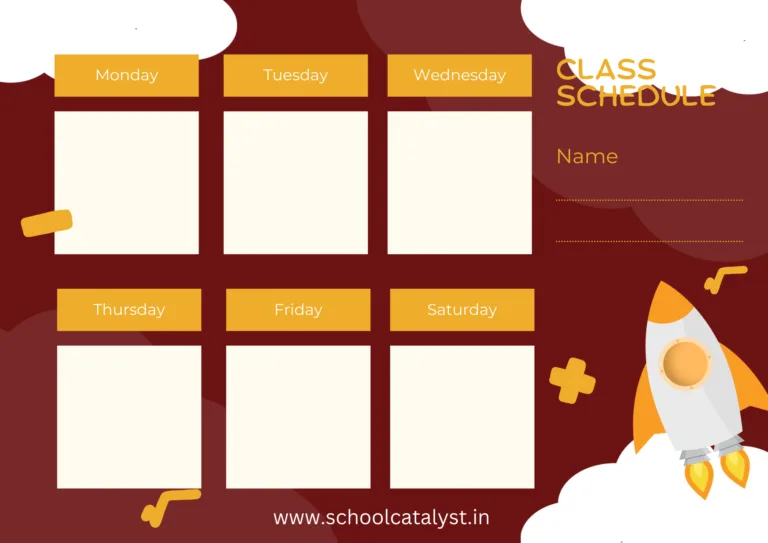 Class Schedule Template School Catalyst