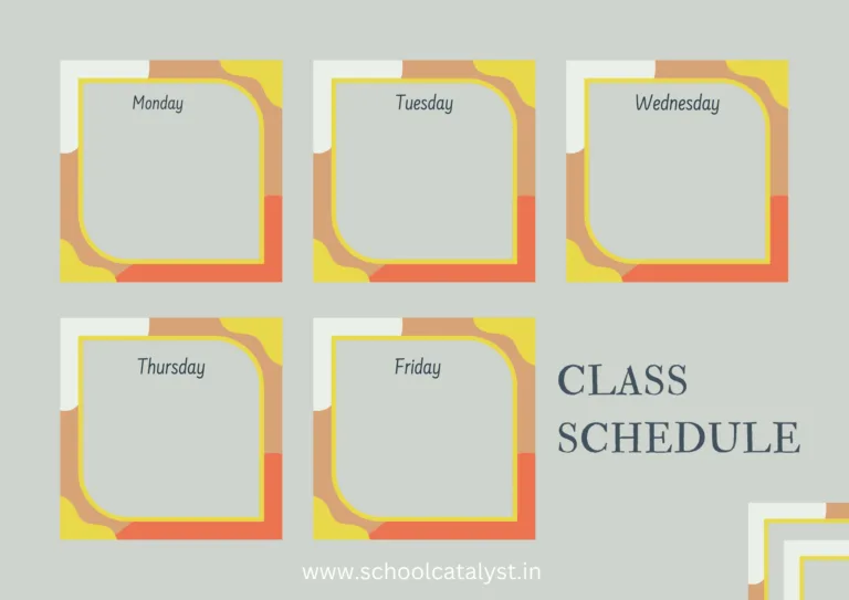 Class Schedule Template School Catalyst