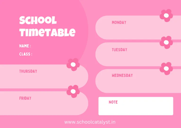 Class Schedule Template School Catalyst