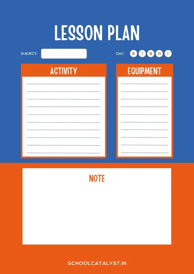 Lesson Plan template School Catalyst