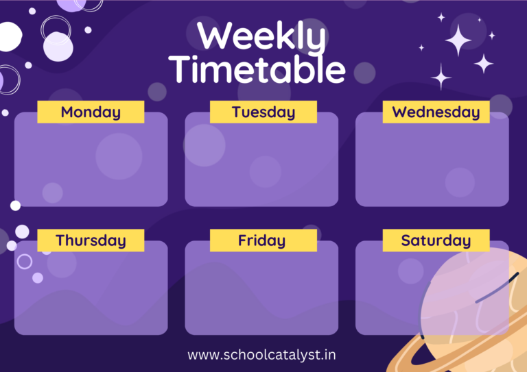 Class Schedule Template School Catalyst