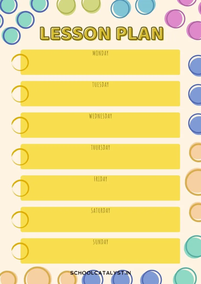 Lesson Plan template School Catalyst